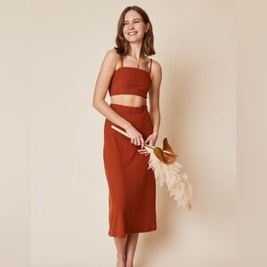 Whimsy + Row Terracotta Skirt Set